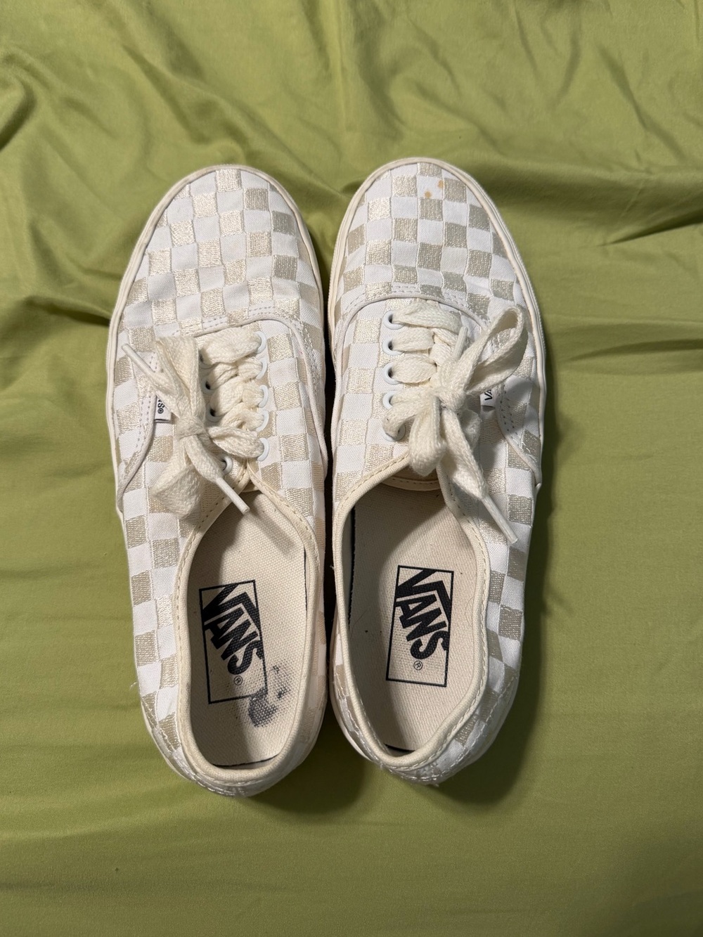 White checkered vans